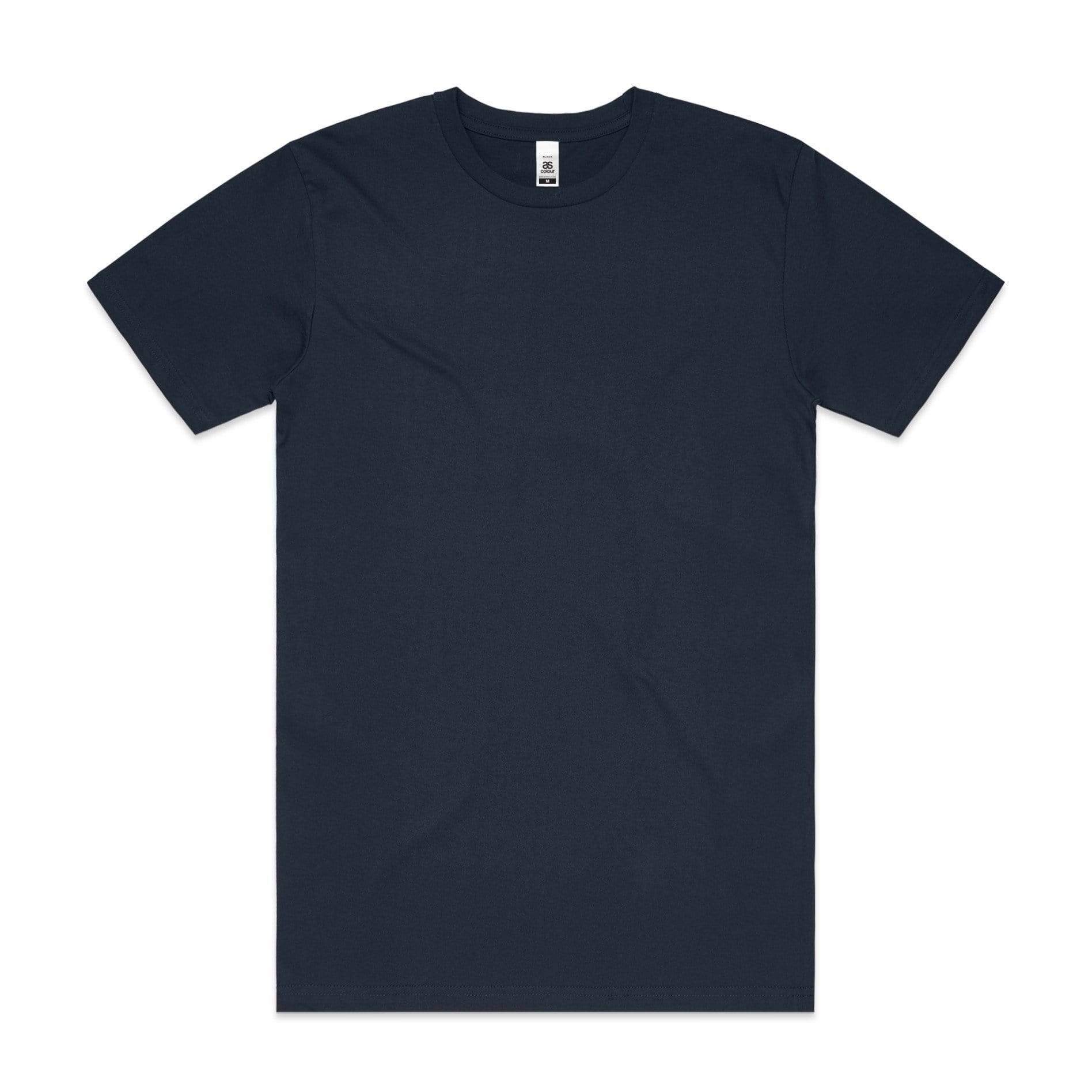 As Colour Men's block T shirt 5050 (No print no sale) Casual Wear As Colour NAVY SML 